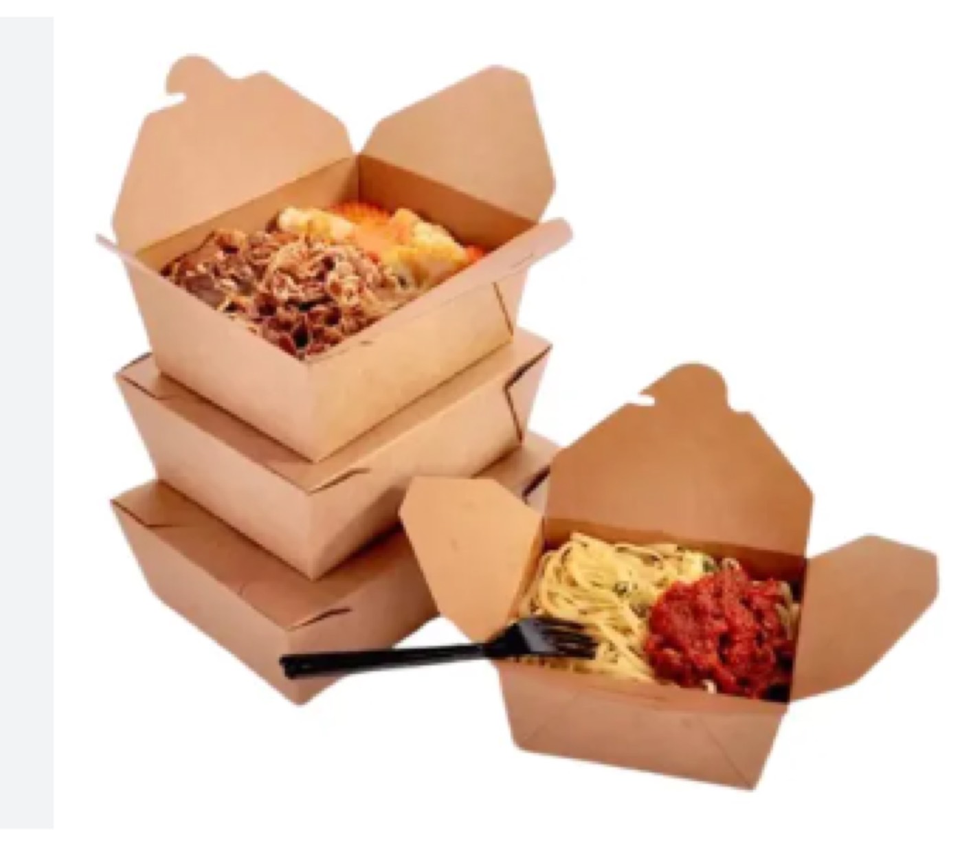 Caja alimentos abierta